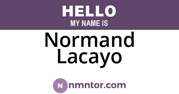 Normand Lacayo