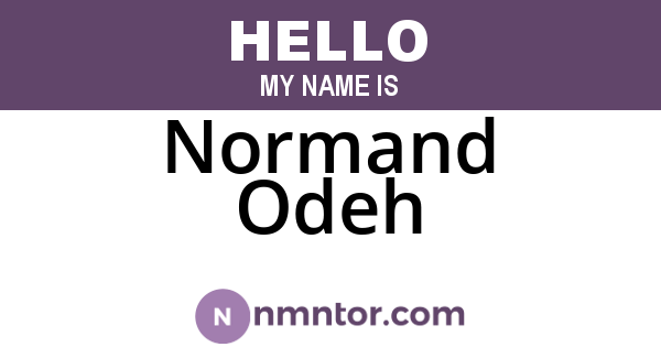 Normand Odeh