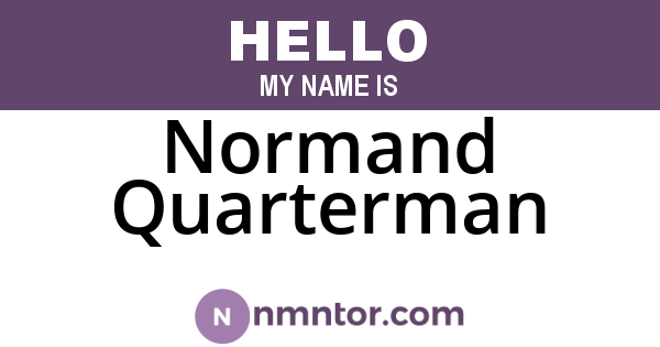 Normand Quarterman