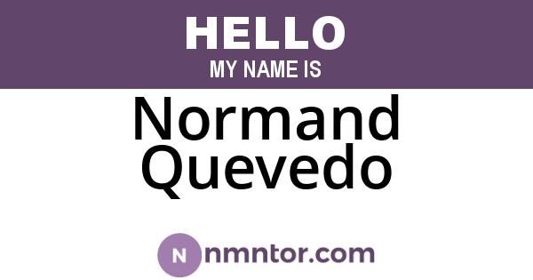 Normand Quevedo