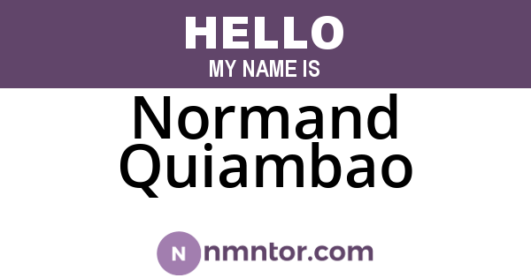 Normand Quiambao