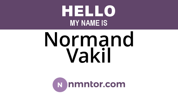 Normand Vakil
