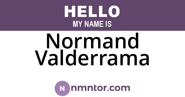 Normand Valderrama