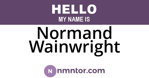 Normand Wainwright
