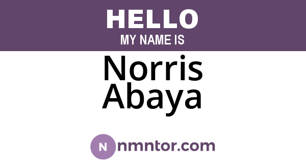 Norris Abaya