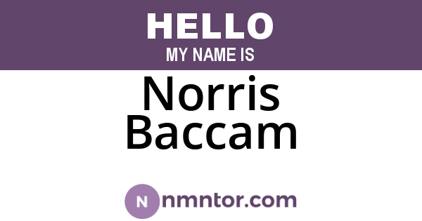 Norris Baccam