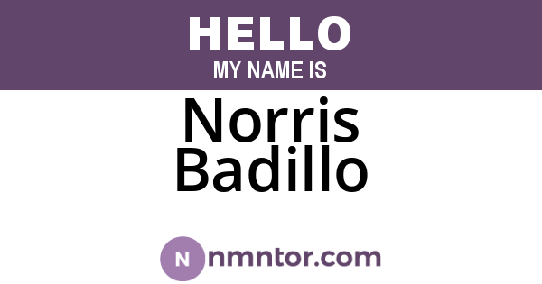 Norris Badillo