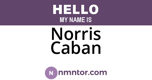 Norris Caban