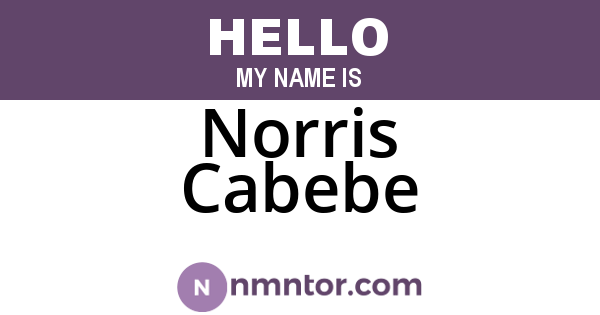 Norris Cabebe
