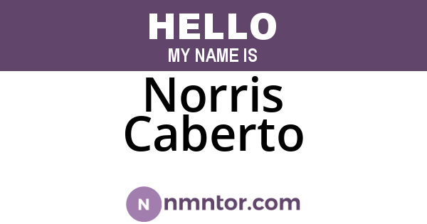 Norris Caberto