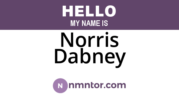 Norris Dabney