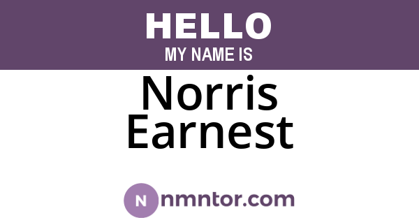 Norris Earnest