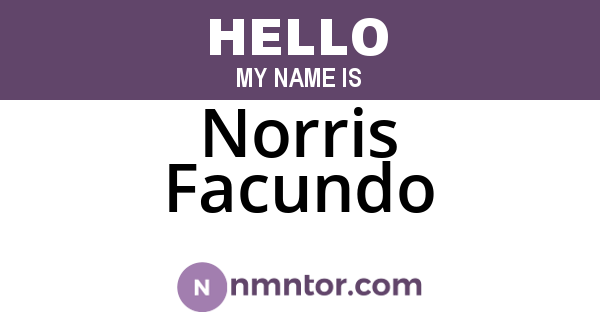 Norris Facundo
