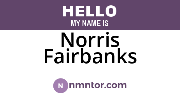 Norris Fairbanks