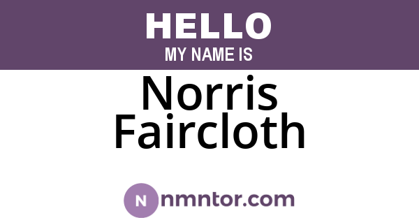 Norris Faircloth