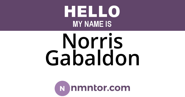 Norris Gabaldon
