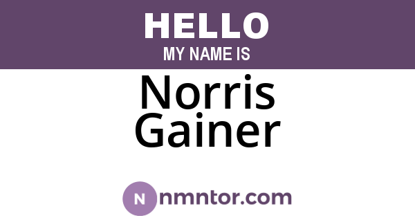 Norris Gainer