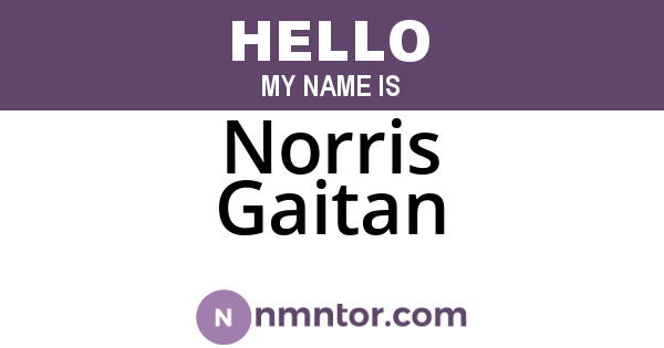 Norris Gaitan