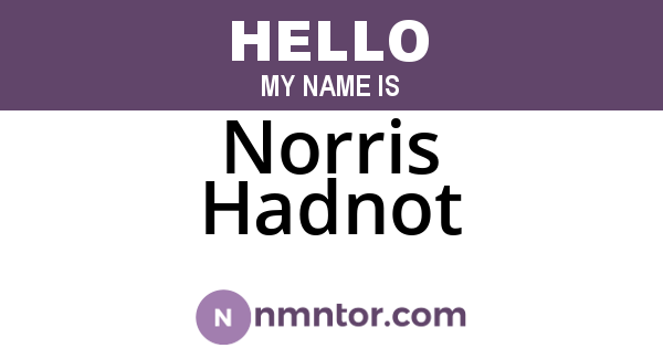 Norris Hadnot