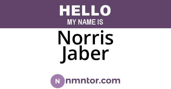 Norris Jaber