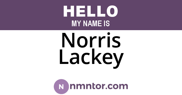 Norris Lackey