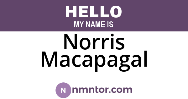 Norris Macapagal