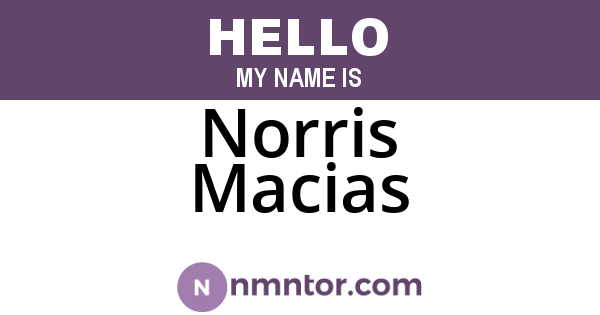 Norris Macias