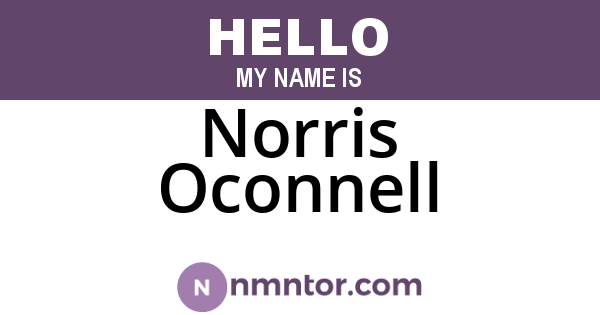 Norris Oconnell