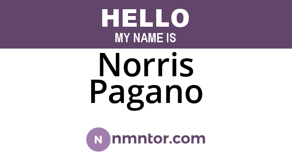 Norris Pagano