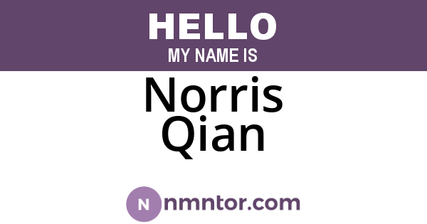 Norris Qian