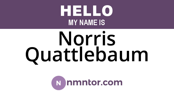 Norris Quattlebaum