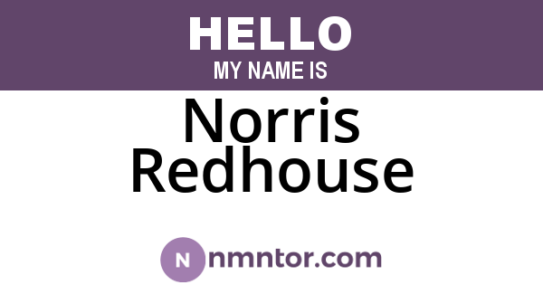 Norris Redhouse
