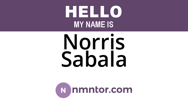 Norris Sabala