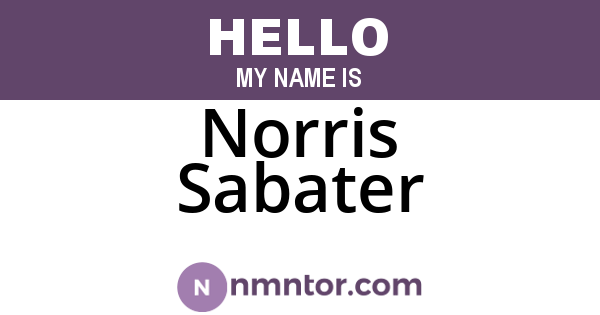 Norris Sabater