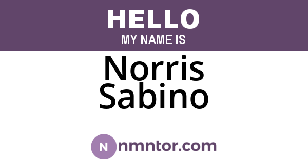 Norris Sabino