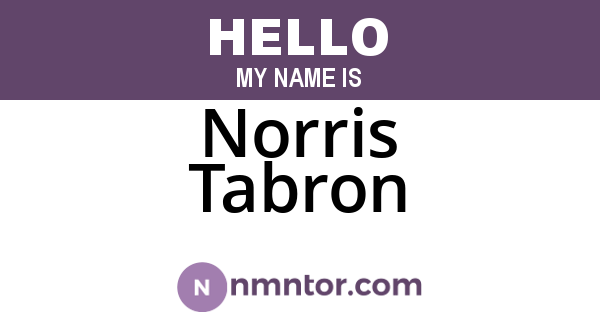 Norris Tabron