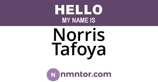 Norris Tafoya