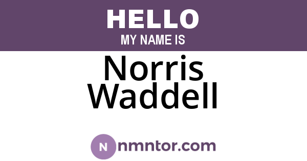 Norris Waddell