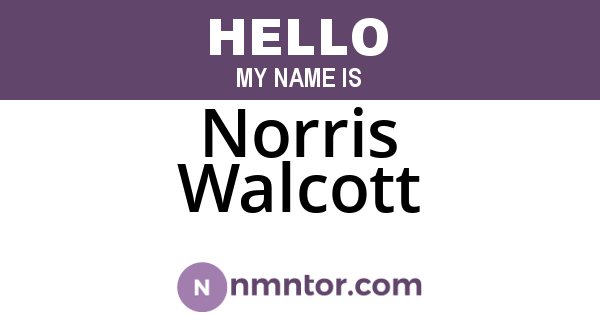 Norris Walcott