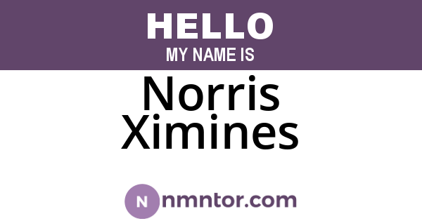 Norris Ximines