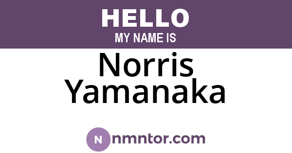 Norris Yamanaka