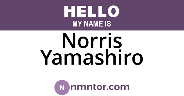 Norris Yamashiro