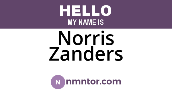Norris Zanders