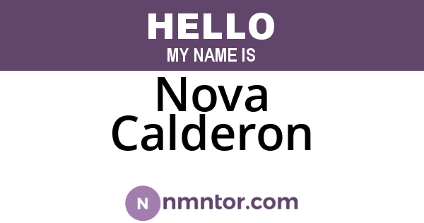 Nova Calderon