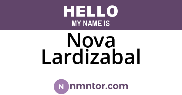 Nova Lardizabal