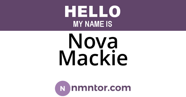 Nova Mackie