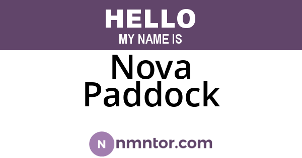 Nova Paddock