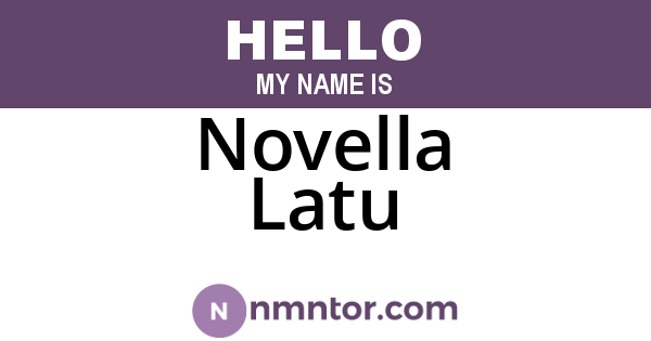 Novella Latu
