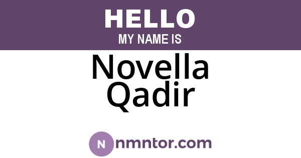 Novella Qadir