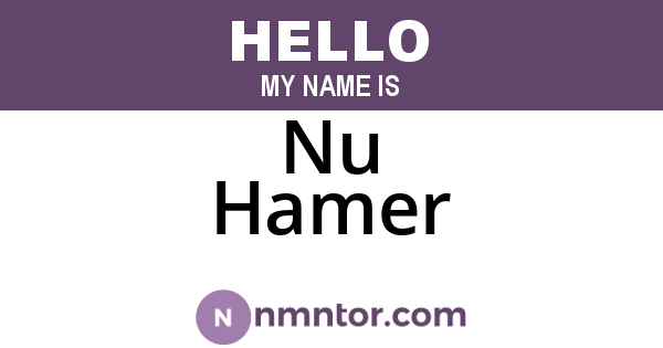 Nu Hamer